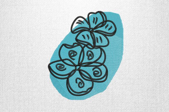 Abstract Floral Outline: A Seasonal Embroidery Staple