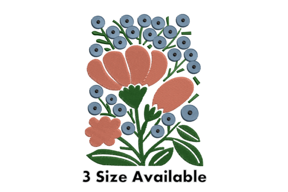 Berry Floral Embroidery Design