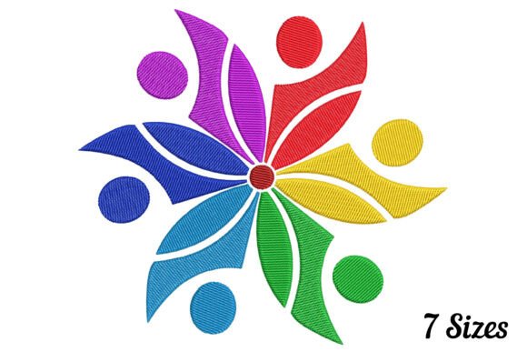 Colorful Floral Round Mandala