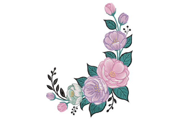 Curved Floral Bouquet: A Gift-Ready Embroidery Design Review