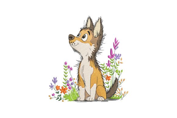 Floral Dog: A Seasonal Embroidery Gem