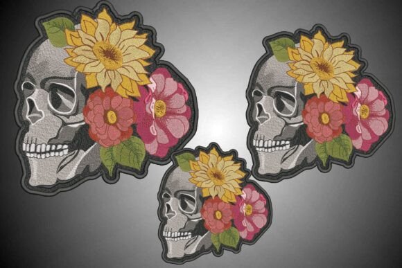 Floral Skull Patch