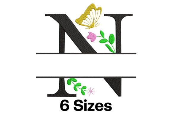 Floral Split Letter N Review