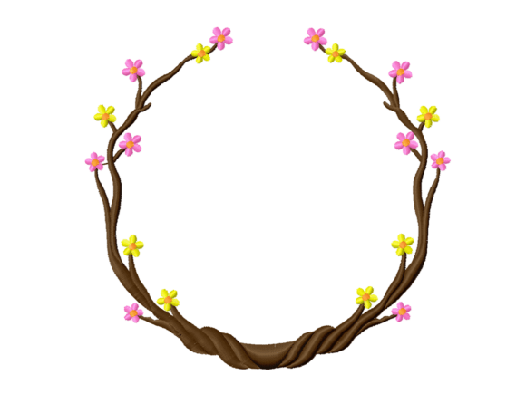 Floral Vine Frame: A Seasonal Embroidery Staple