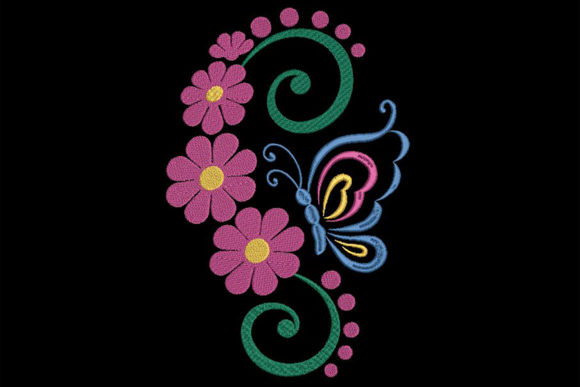 Flowers and Butterfly